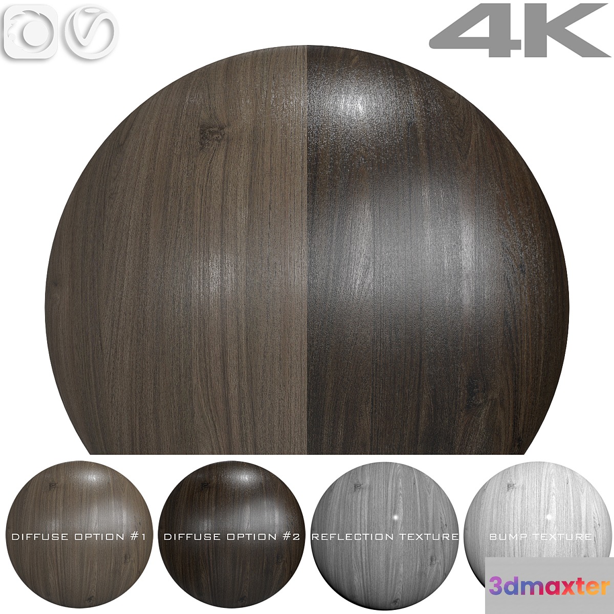 Seamless textures - TEAK - No.2 3D Max