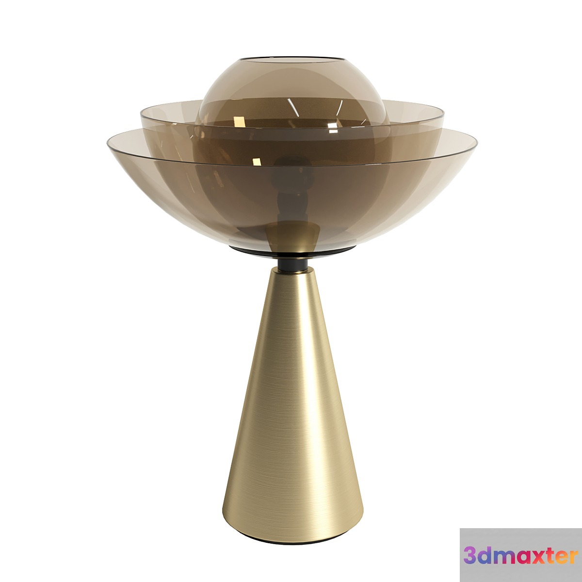 Mason Editions LOTUS matte gold table lamp 3D Max