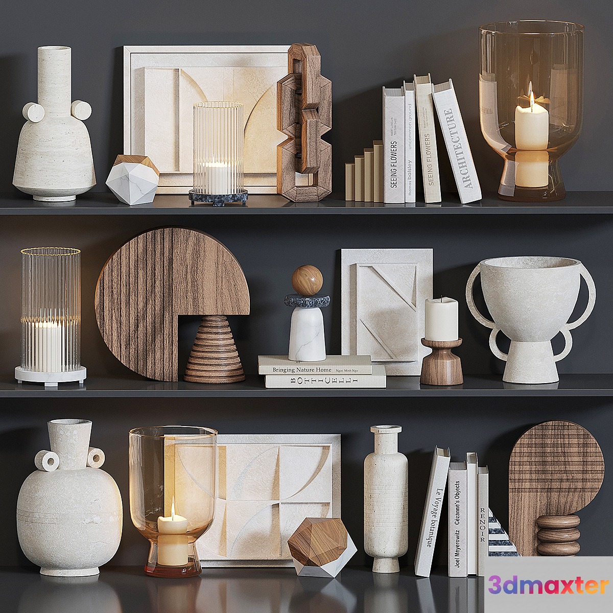 Decorative set for shelves 2 3D Max