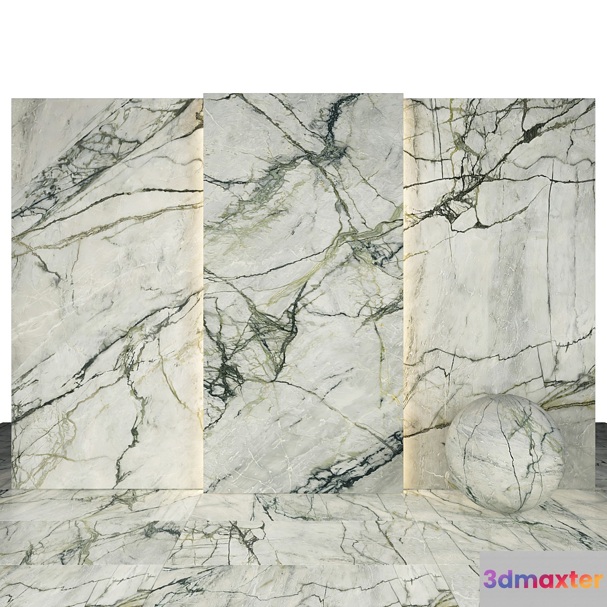 Calacatta emerald marble 3D Max
