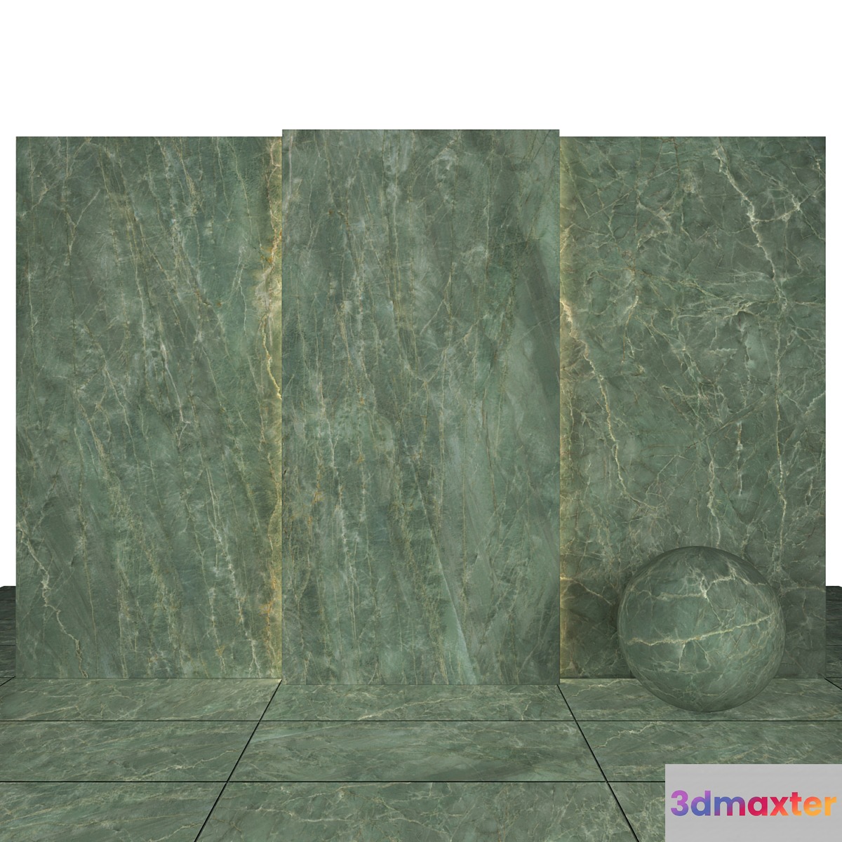 Sage green marble 3D Max