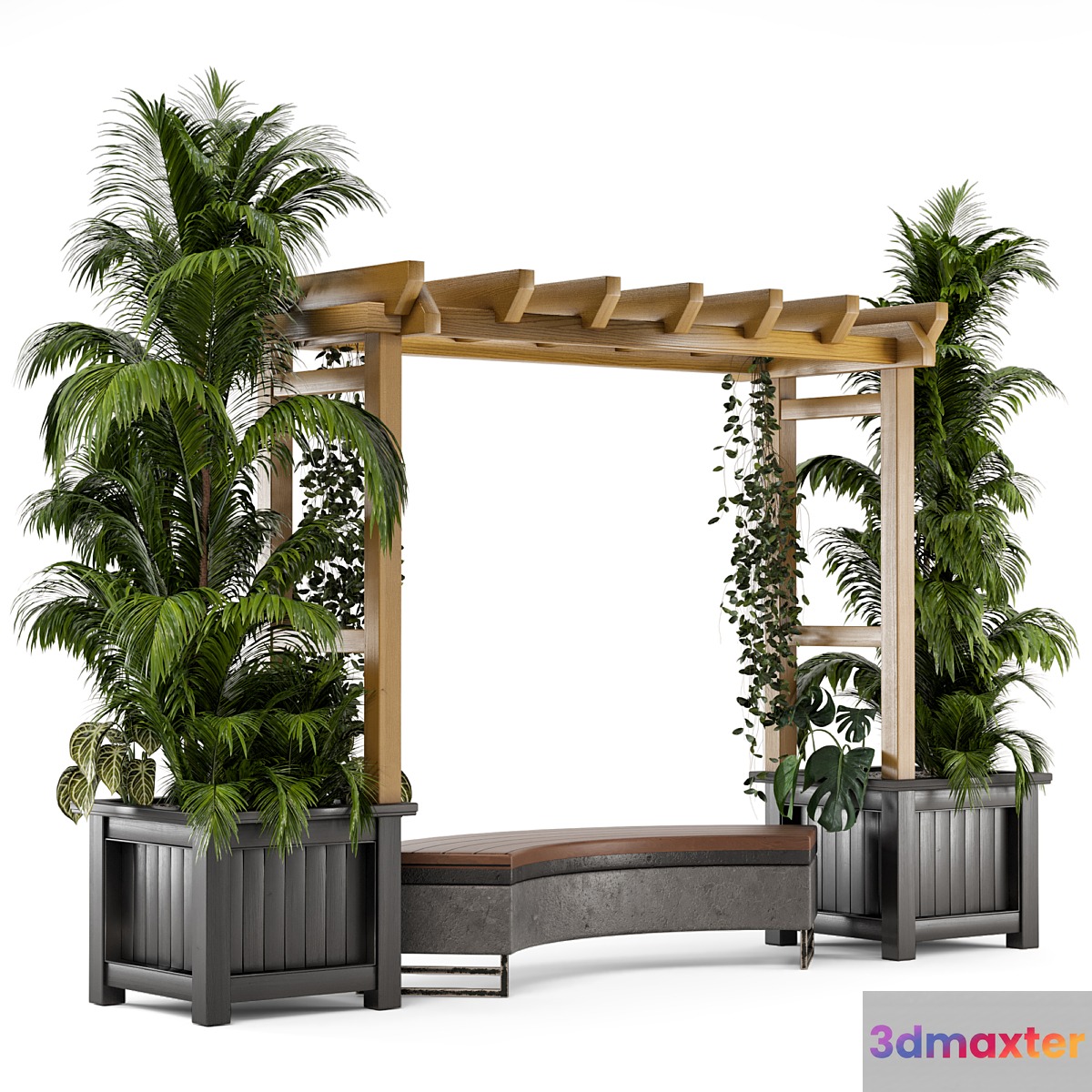 Outdoor Plants on Pergola - Garden Set 138