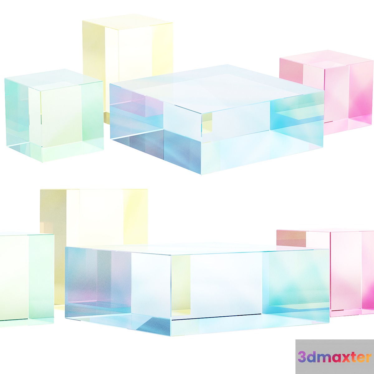 020 Multi-colored Pearl custom coffee table 03