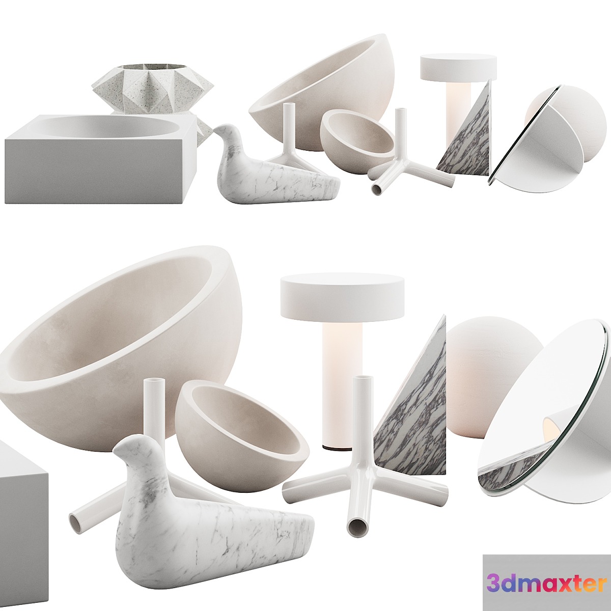 022 WHITE decorative pack (PART №2) 3D Max