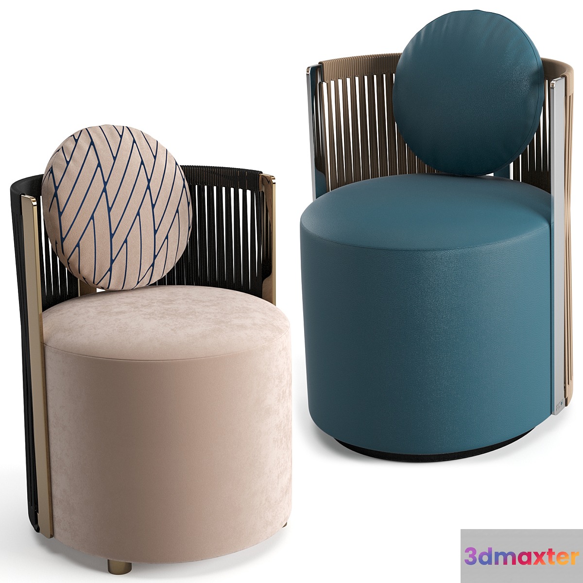 Fendi Casa Thea armchair leather 3D Max