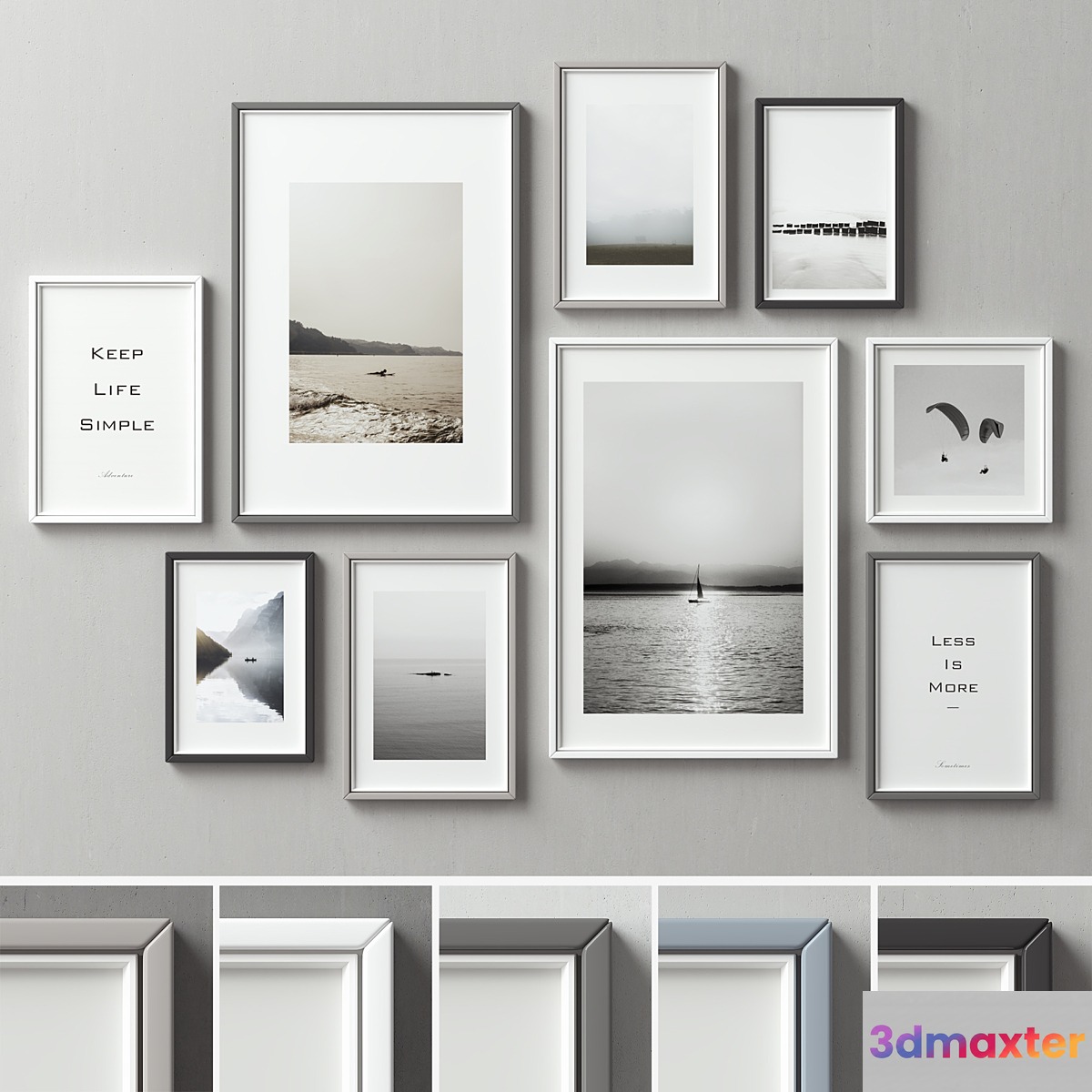 Picture Frames Set-123 3D Max