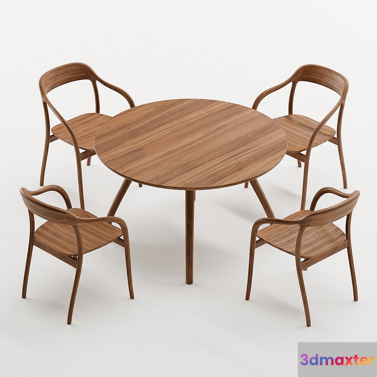 Tako ROUND TABLE & Tako ARMCHAIR by MARUNI 3D Max