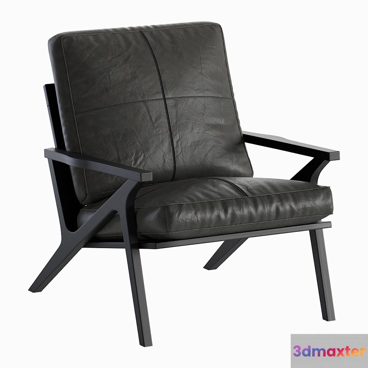 Leather Armchair Crate & Barrel 3D Max