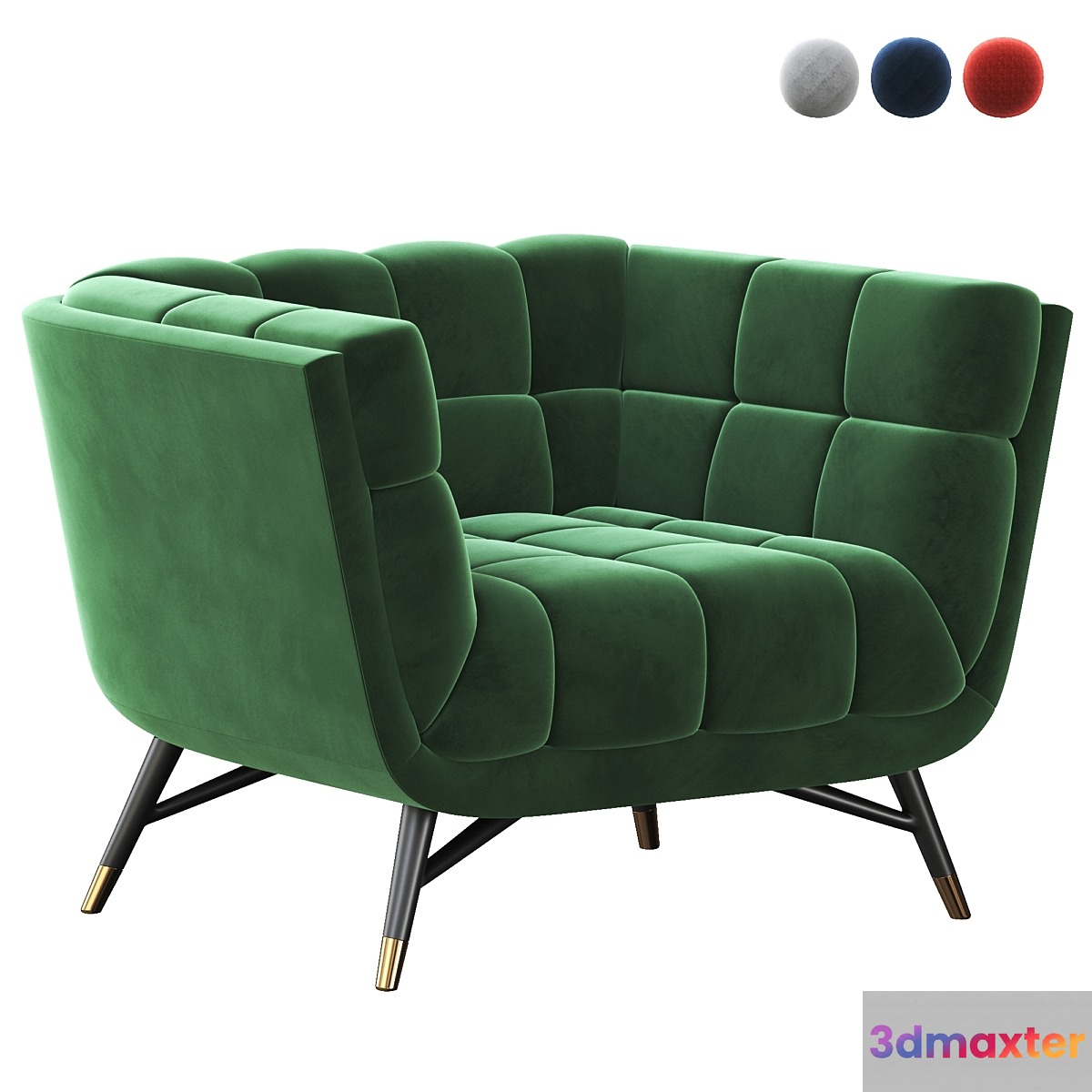 Adept Performance Velvet Armchair - No.4