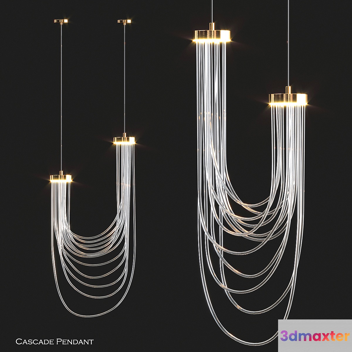 Double Cascade Pendant by Morghen Studio