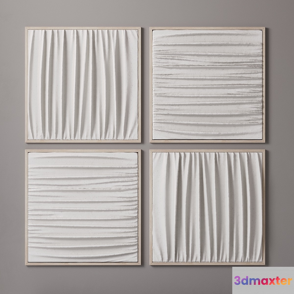Set of relief paintings 3D Max