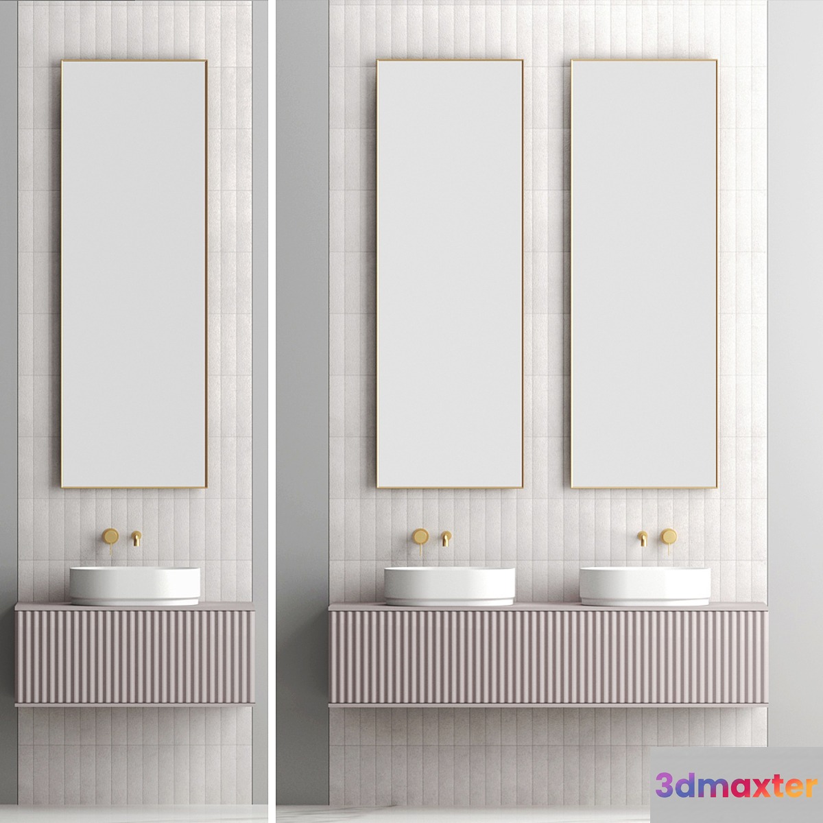 Bathroom set 11 3D Max