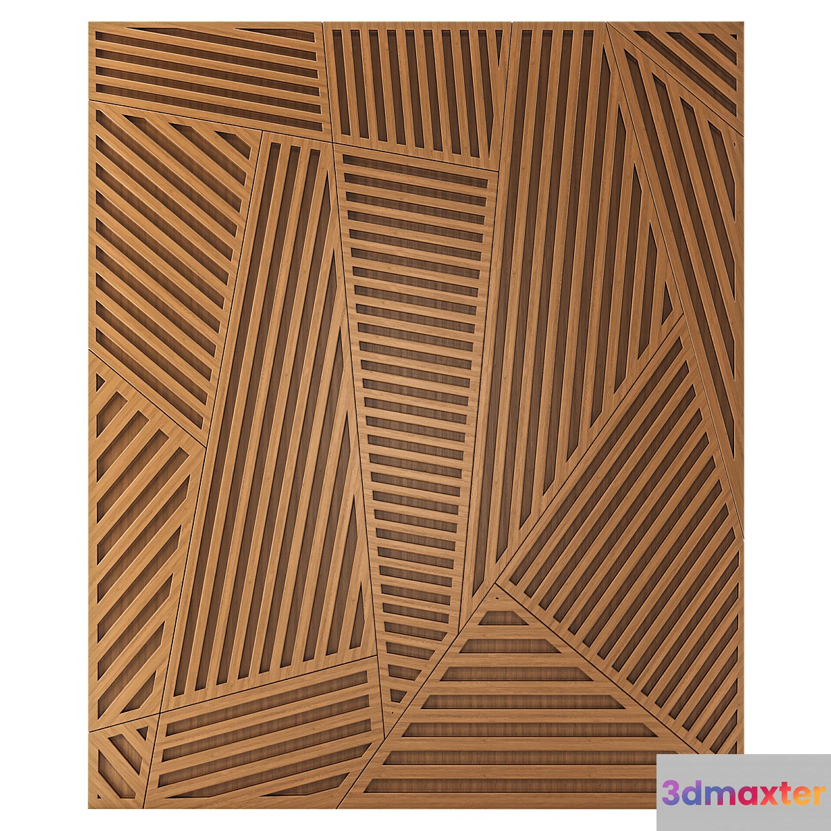 Wall panel made of components 3D Max