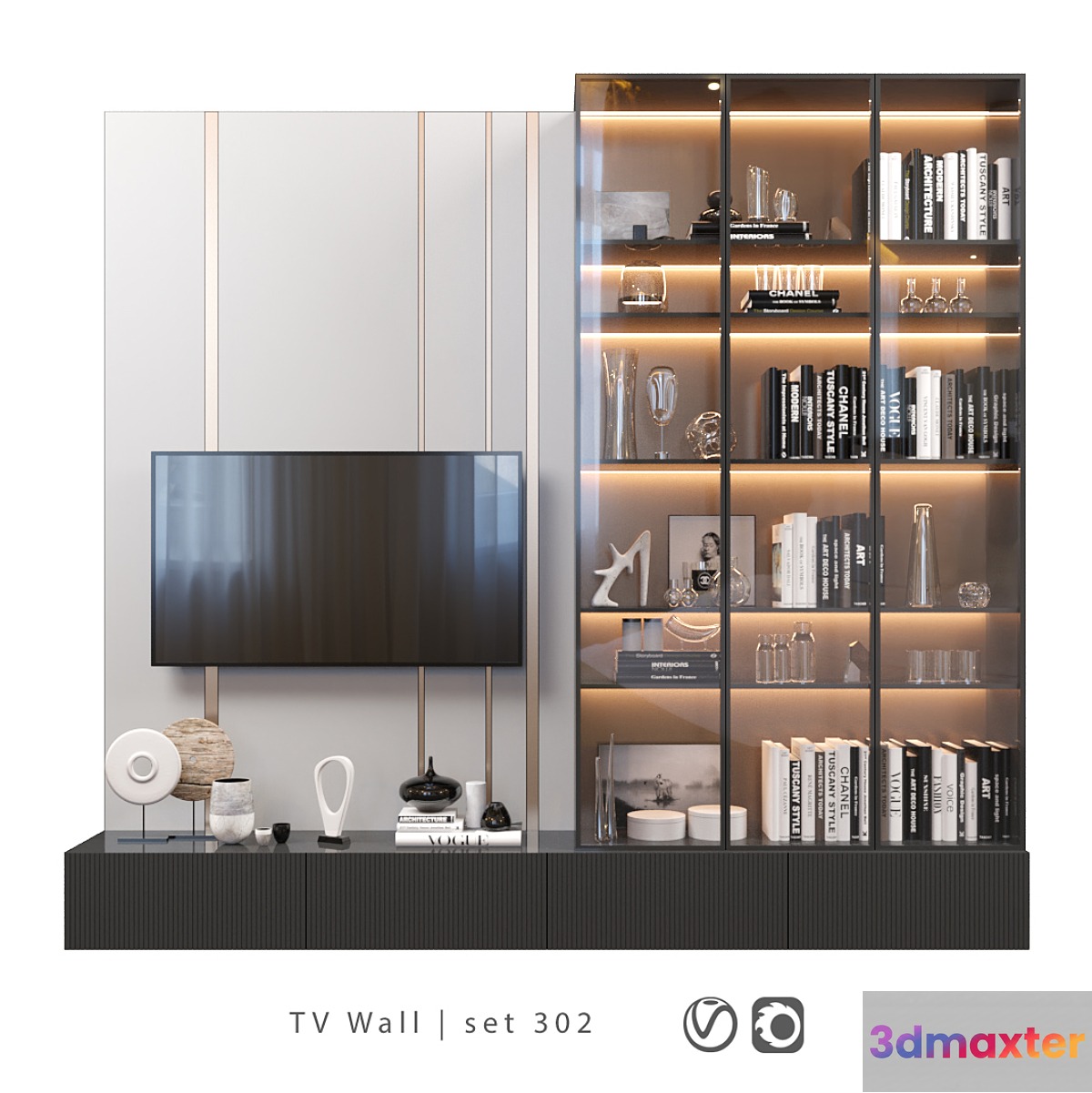 TV Wall | set 302 3D Max