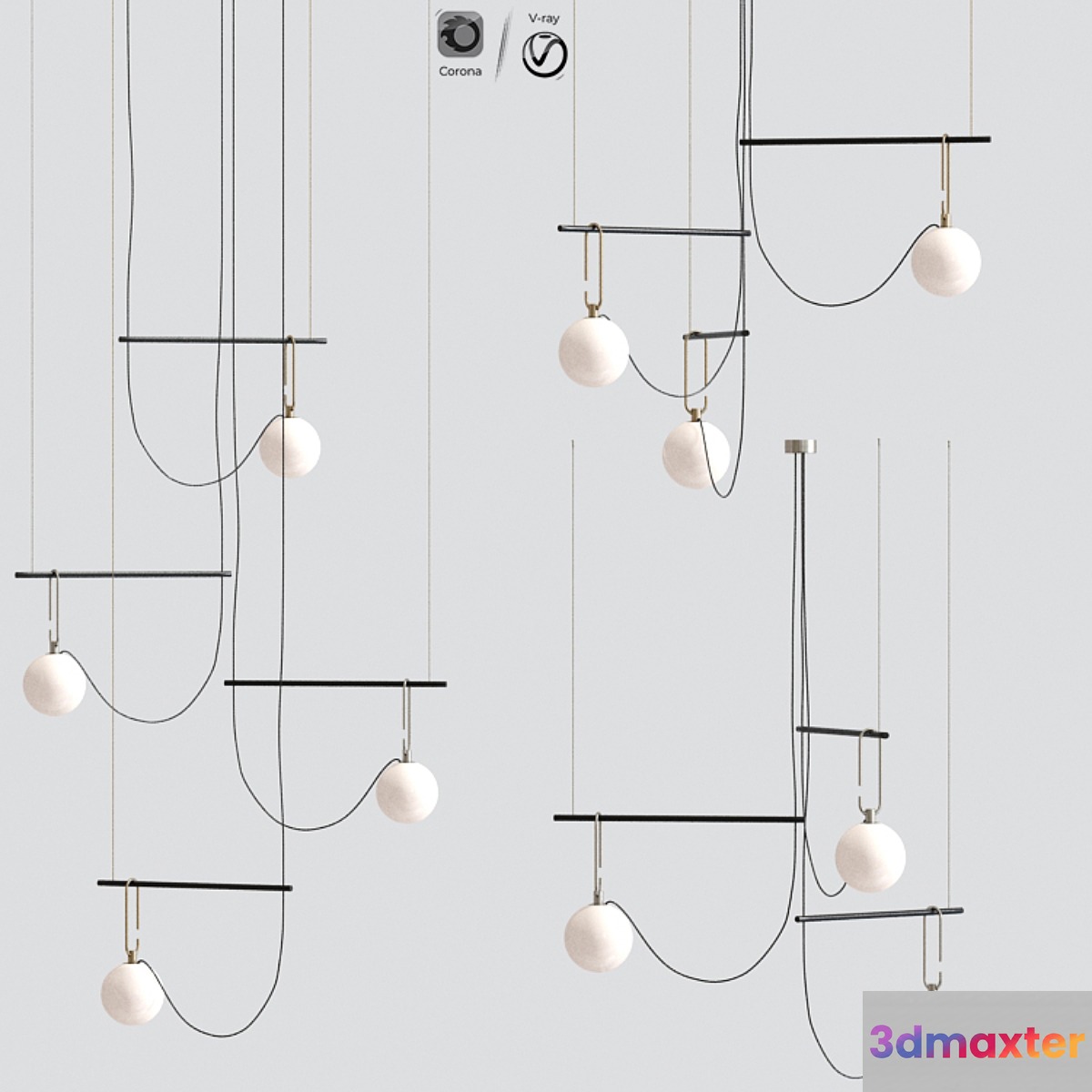 Ic Flos Hanging Pendant Lamp Collection 3D Max
