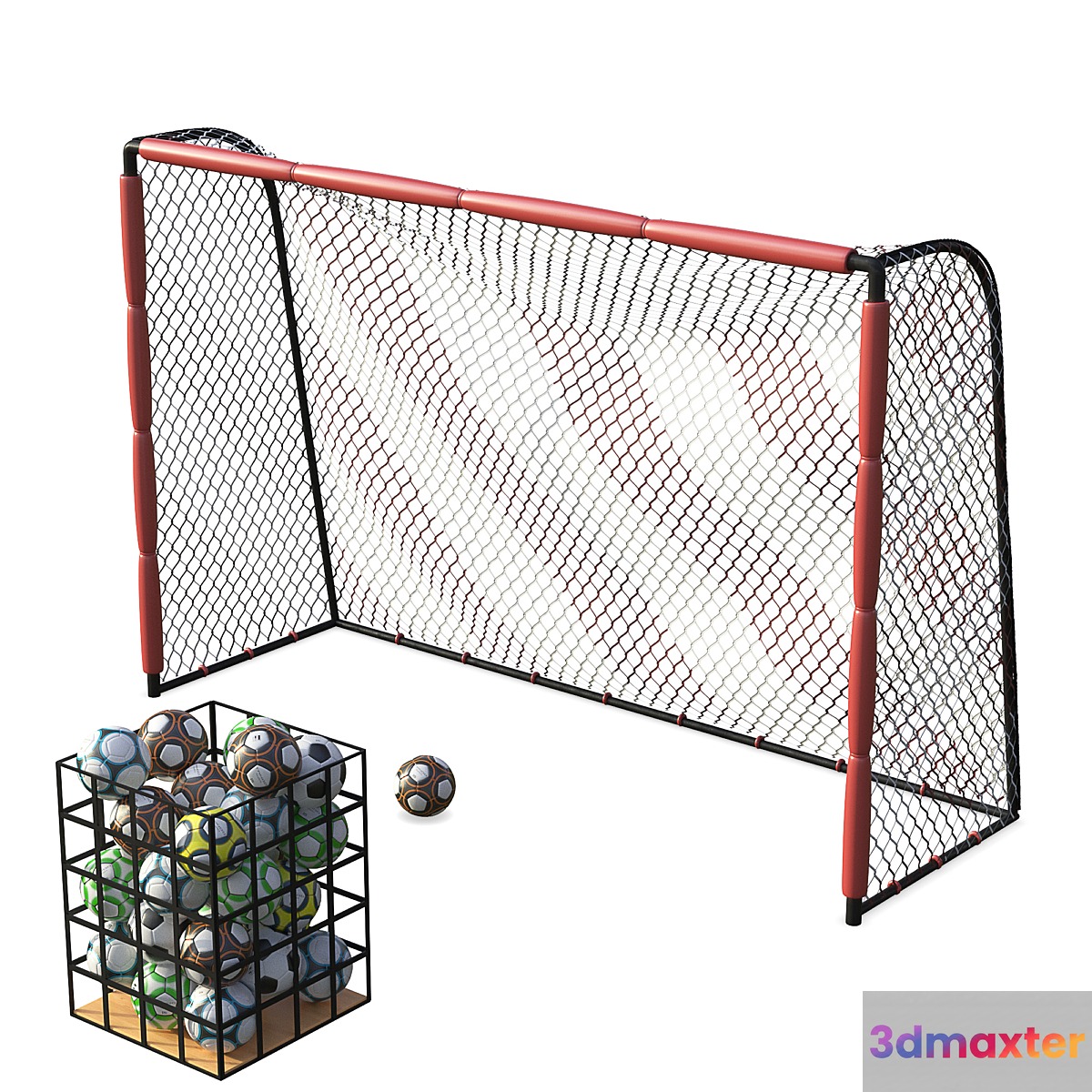 Mini-soccer goal 3D Max