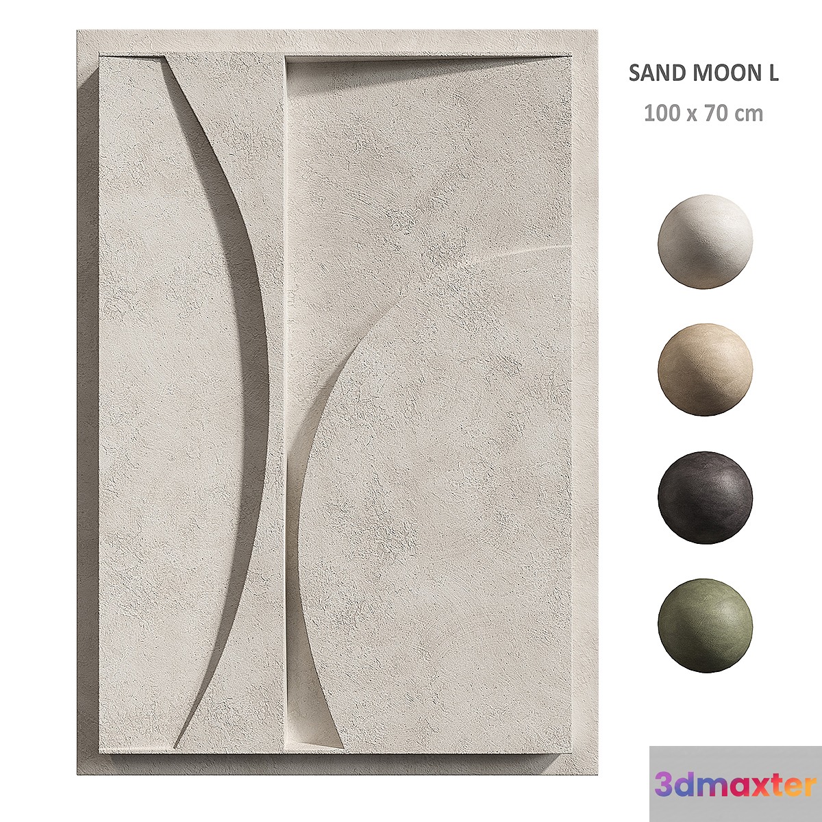 Relief Sand Moon L 3D Max