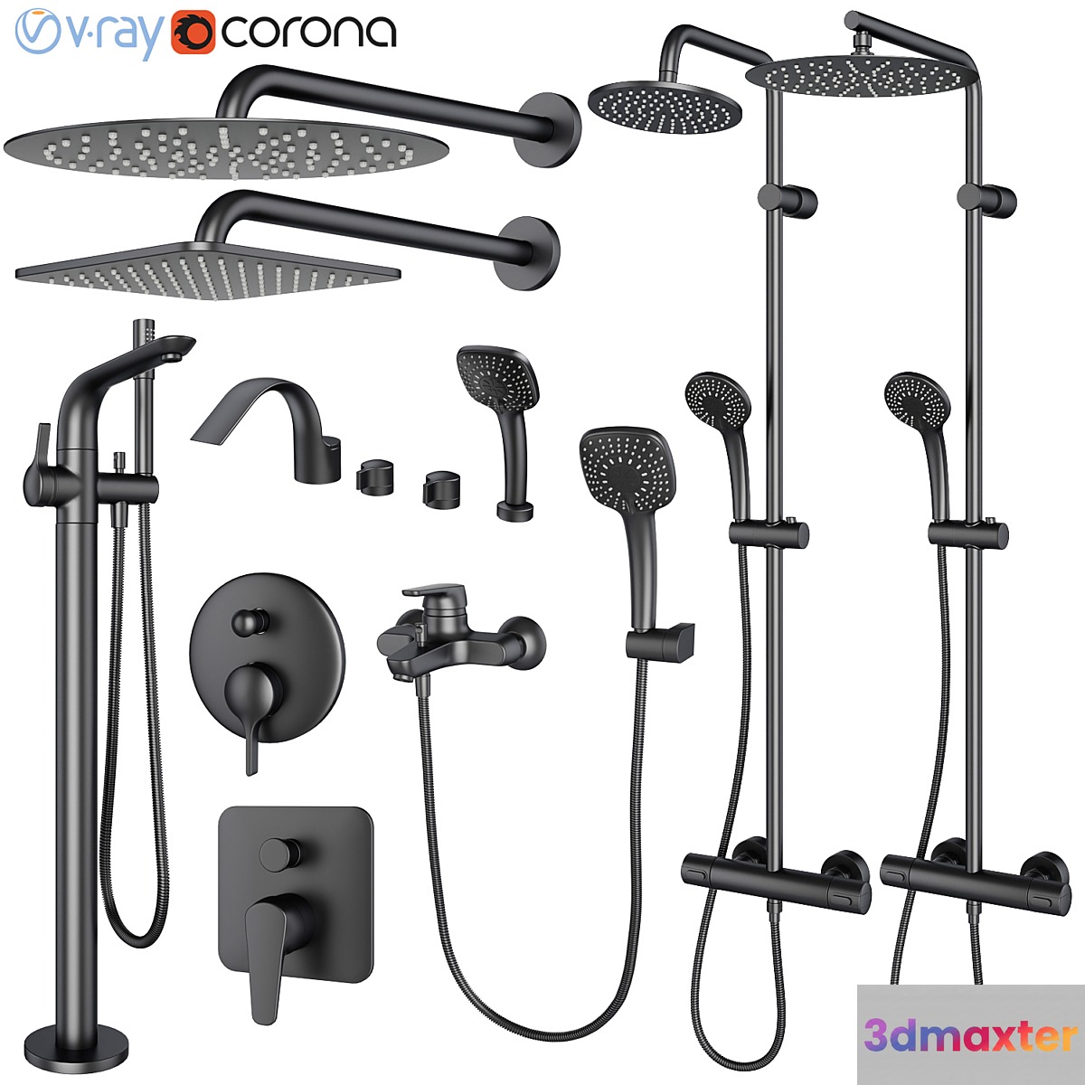 Faucets and shower systems IDEAL standard set 130 3D Max