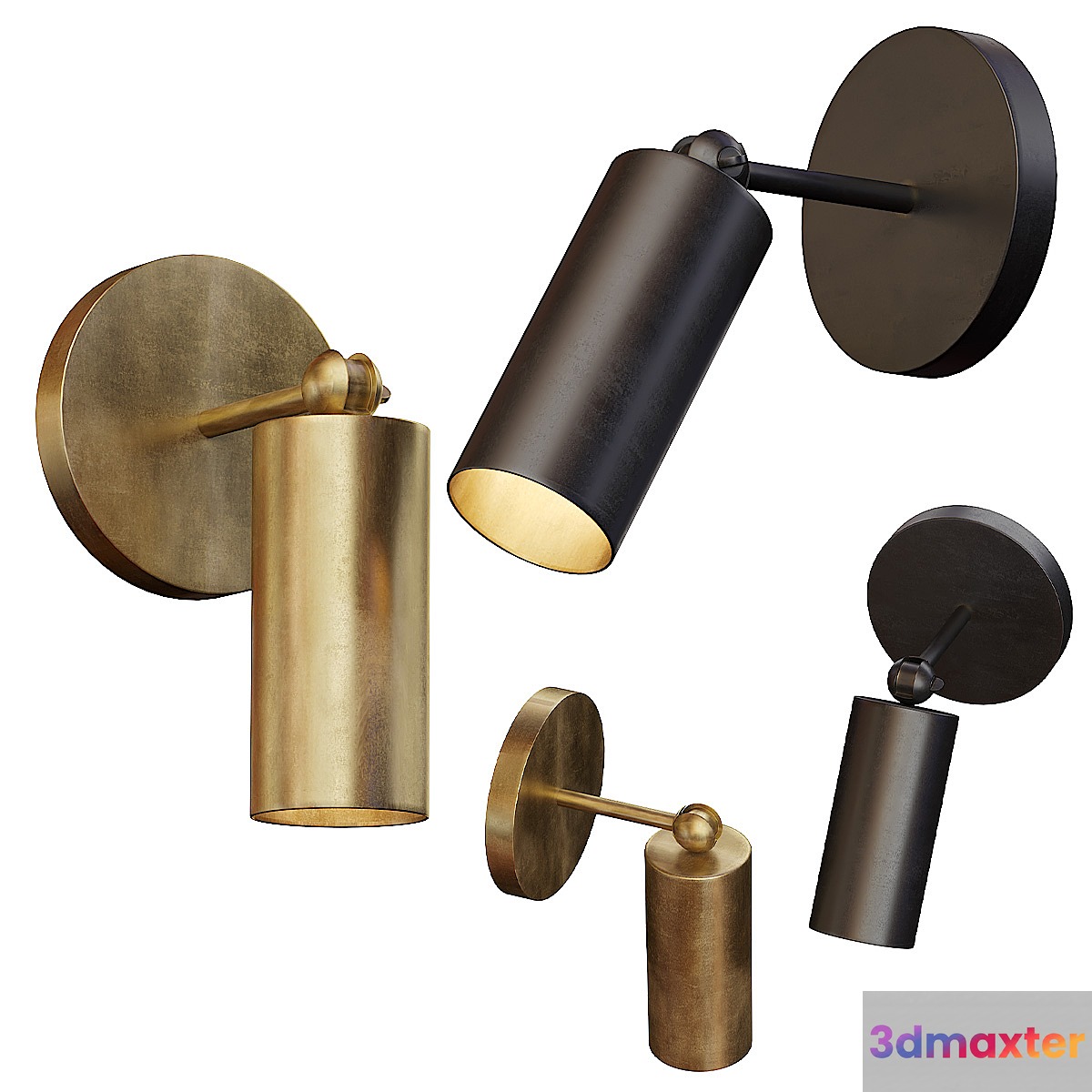 Bra CYLINDER SCONCE Designed by Apparatus Studio 3D Max