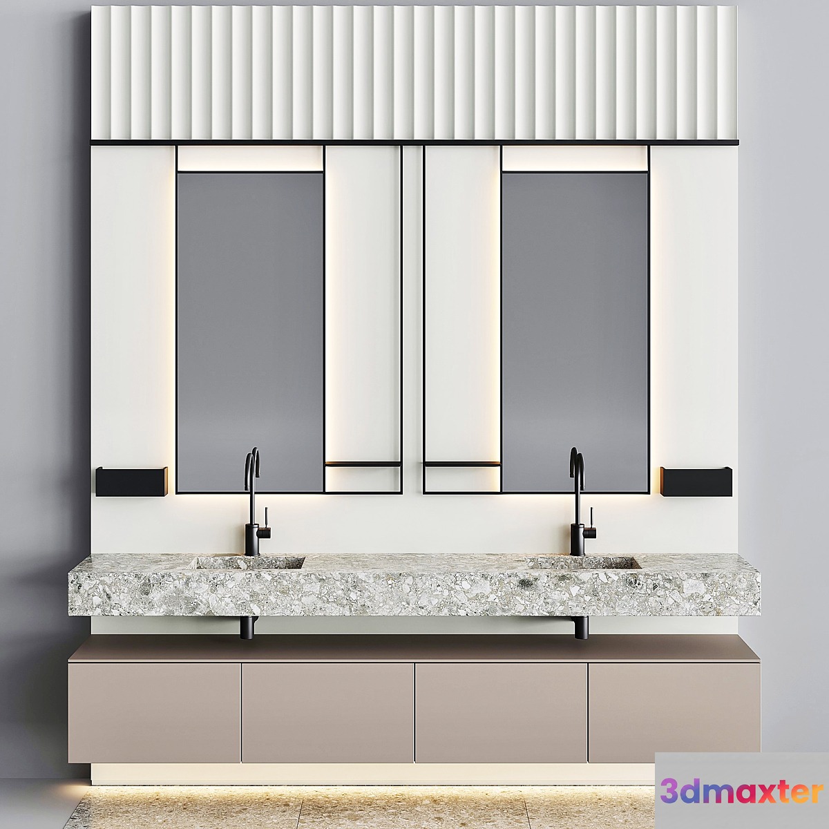 Bathroom Set BS25 3D Max