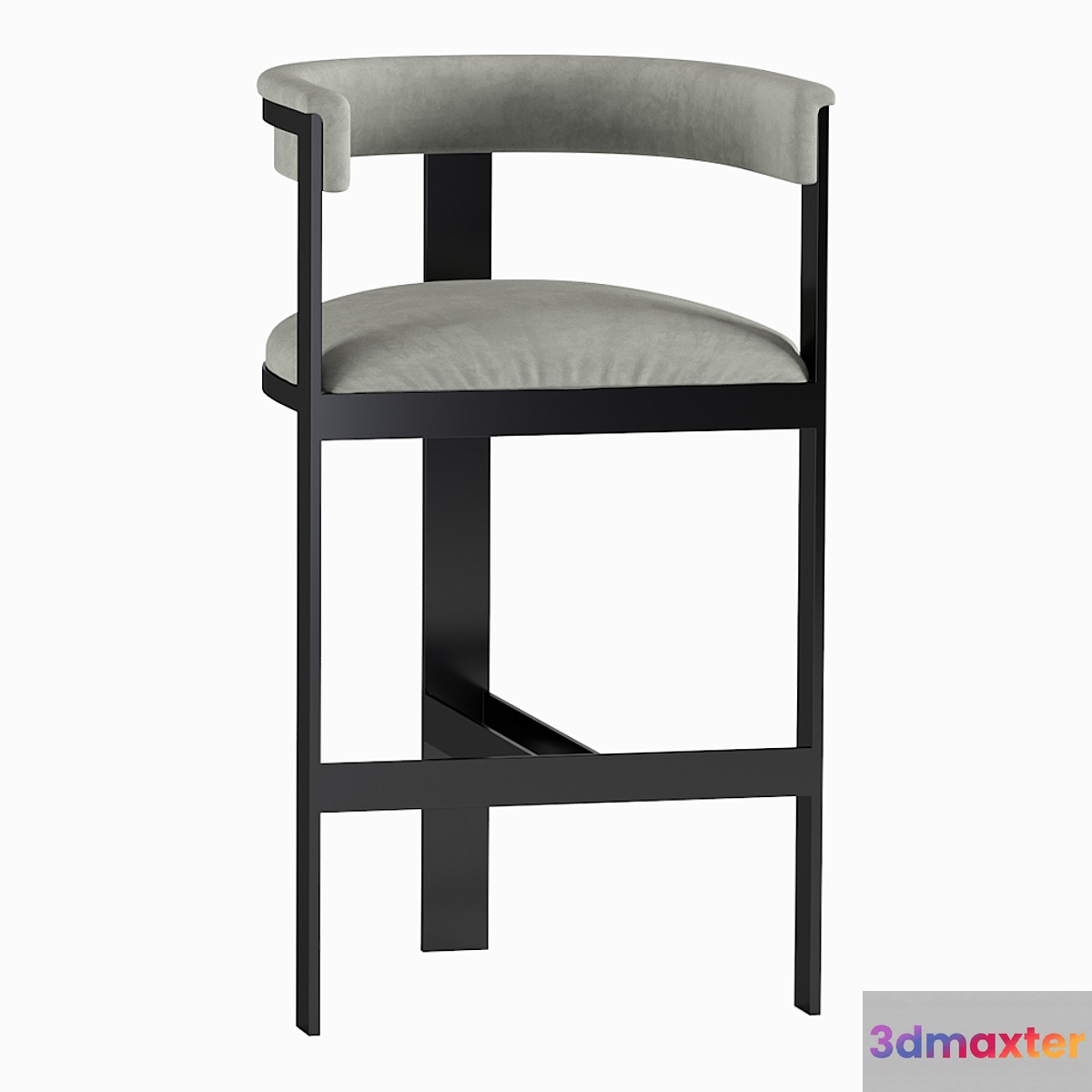 Darla Brass Bar Stool 3D Max