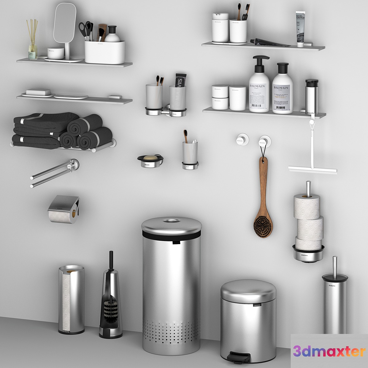 Brabantia colombo bathroom accessories 3D Max