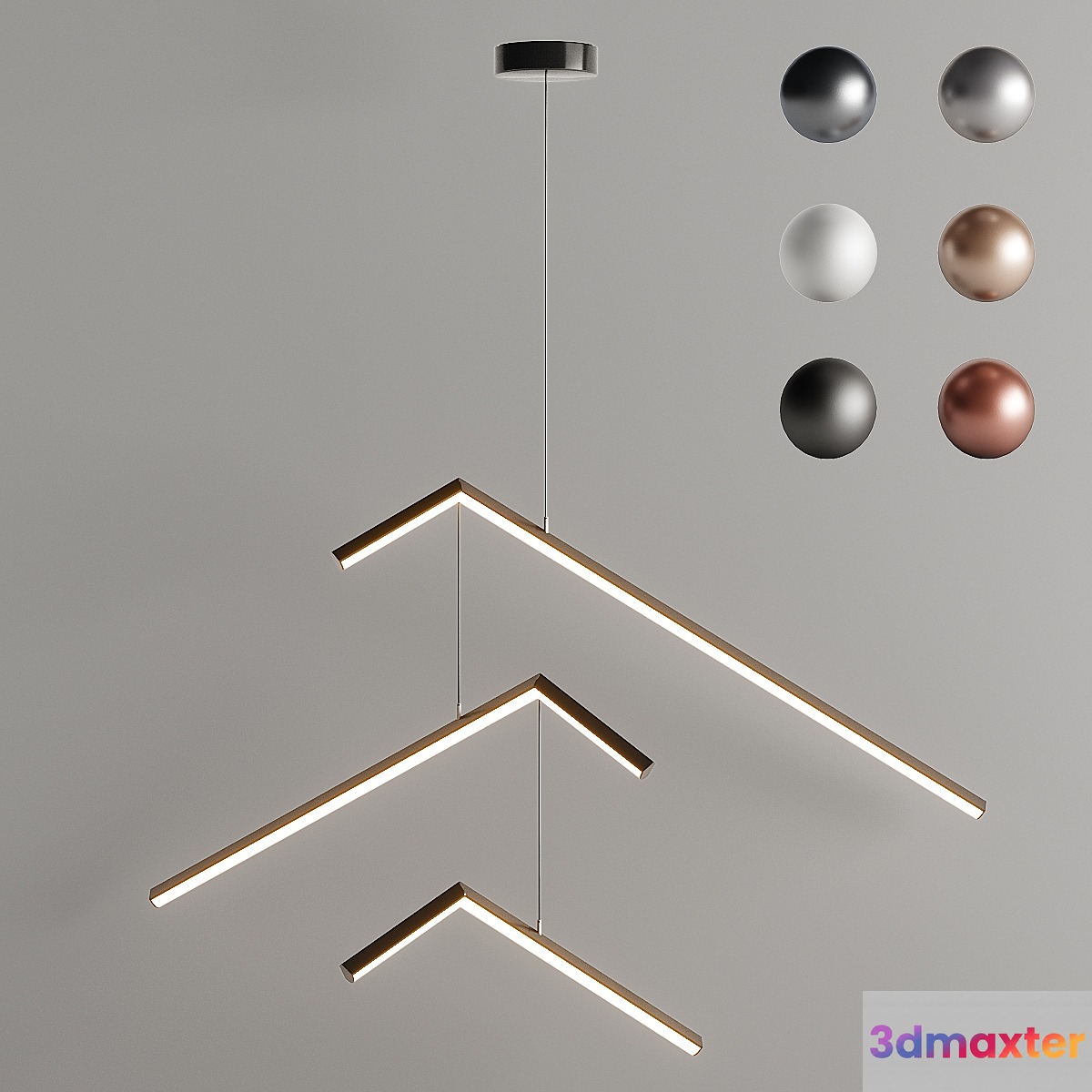 Studio Endo - Concord Chandelier In 6 Finishes 3D Max