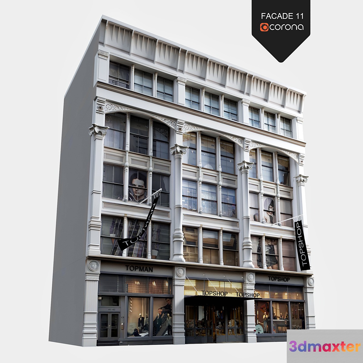 FACADE 11. TOPSHOP 3D Max