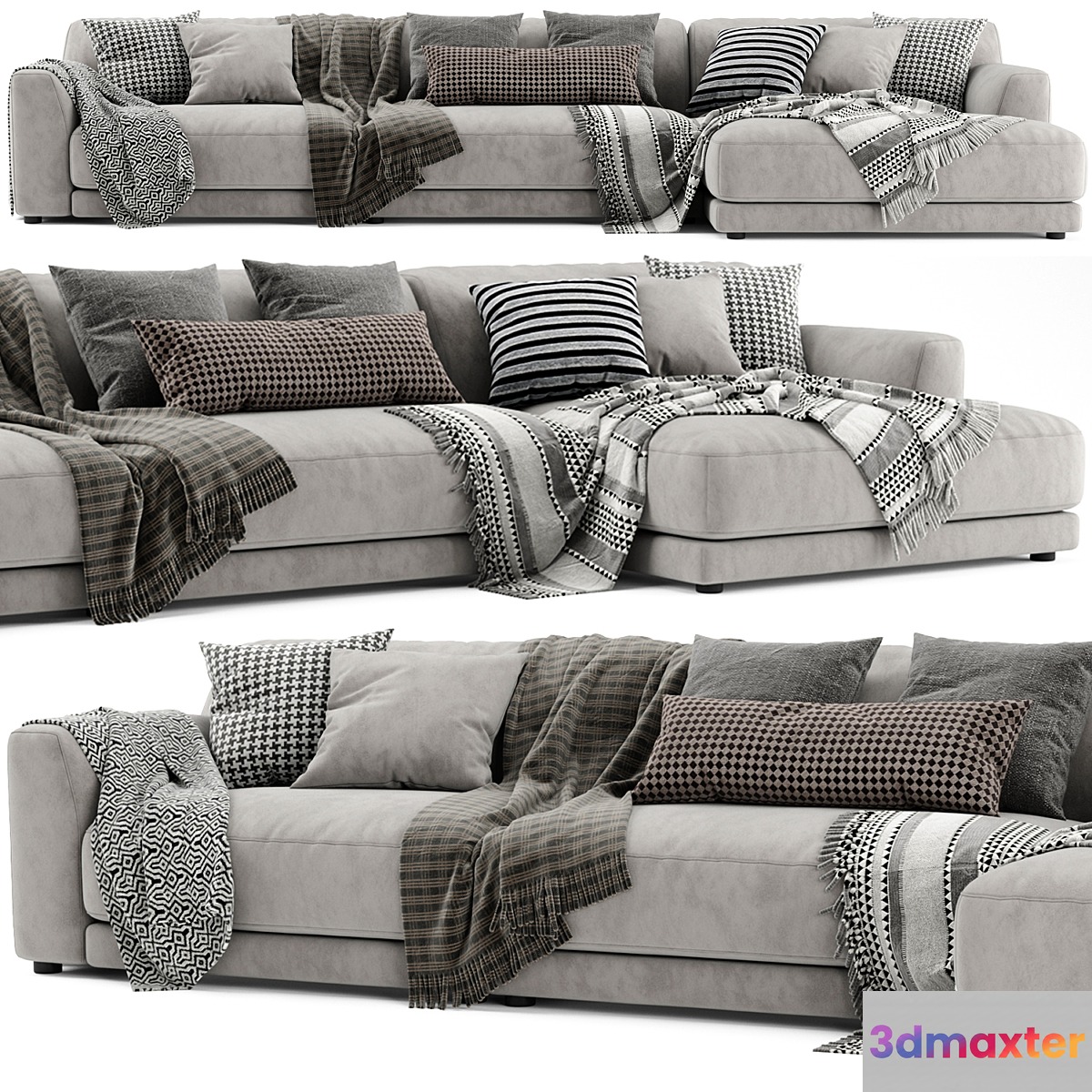 Poliform Paris Seoul Chaise Longue Sofa - No.3