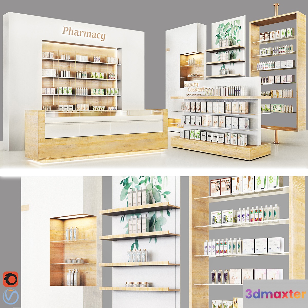 Pharmacy-Cosmetics 3D Max