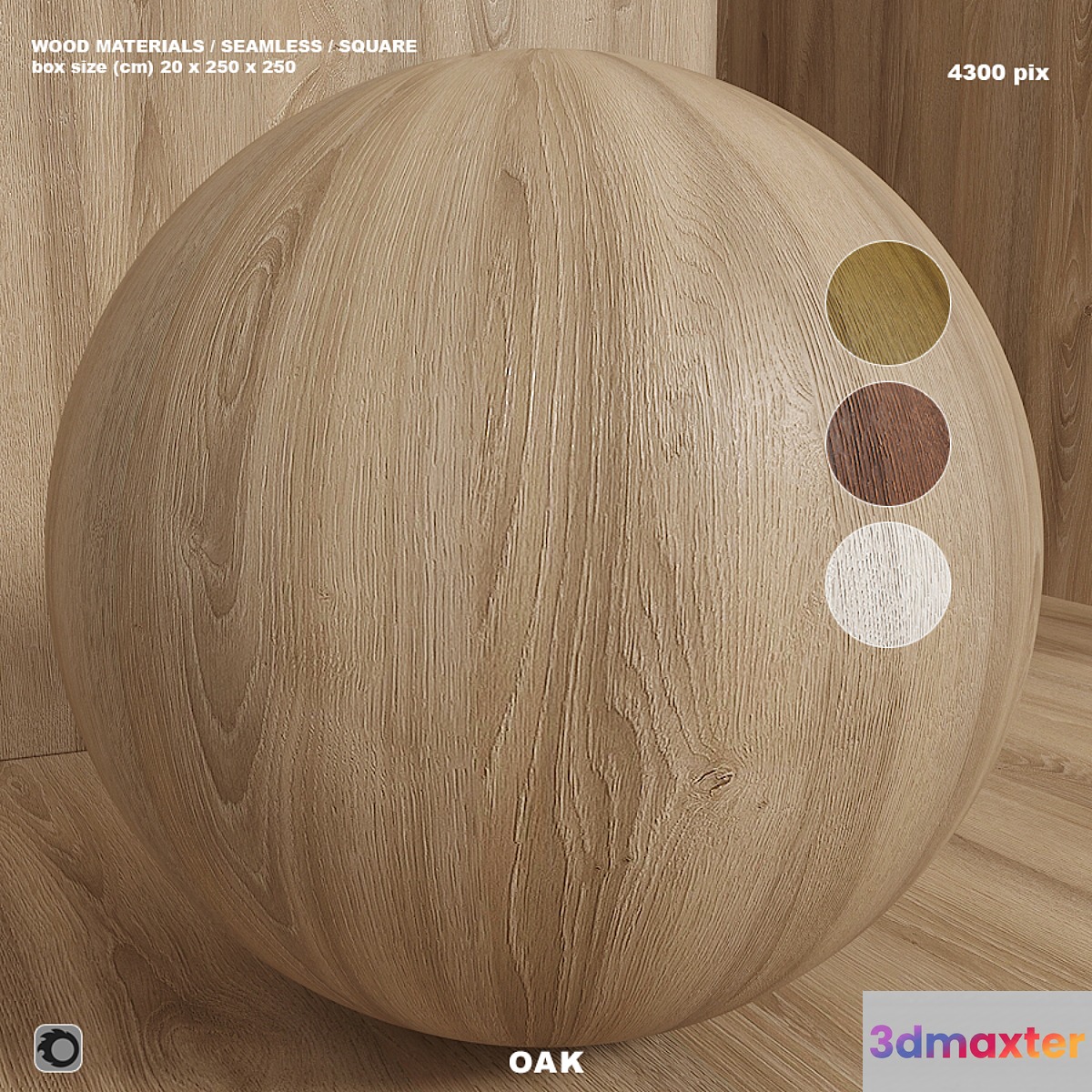 Material wood (seamless) oak - set 119 3D Max