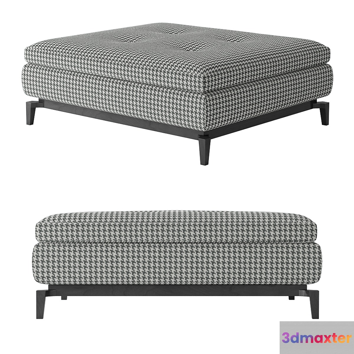 Minotti Andersen lovechair pouf 3D Max