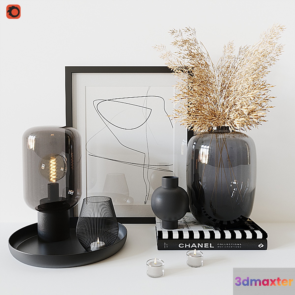 Decorative set housewolf 3D Max