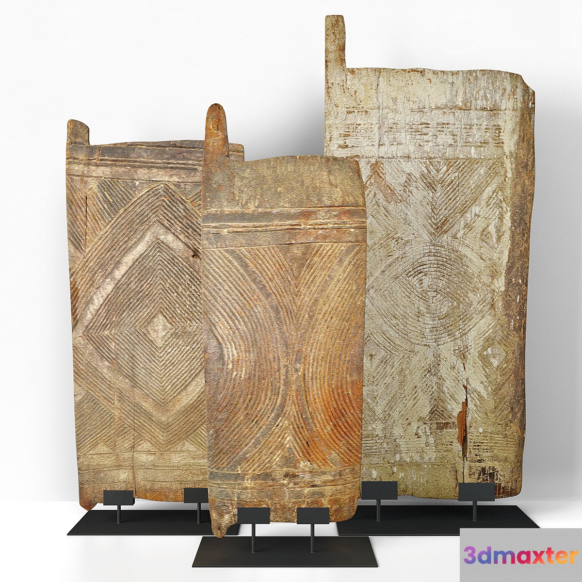 Old Igbo Grain Doors 3D Max