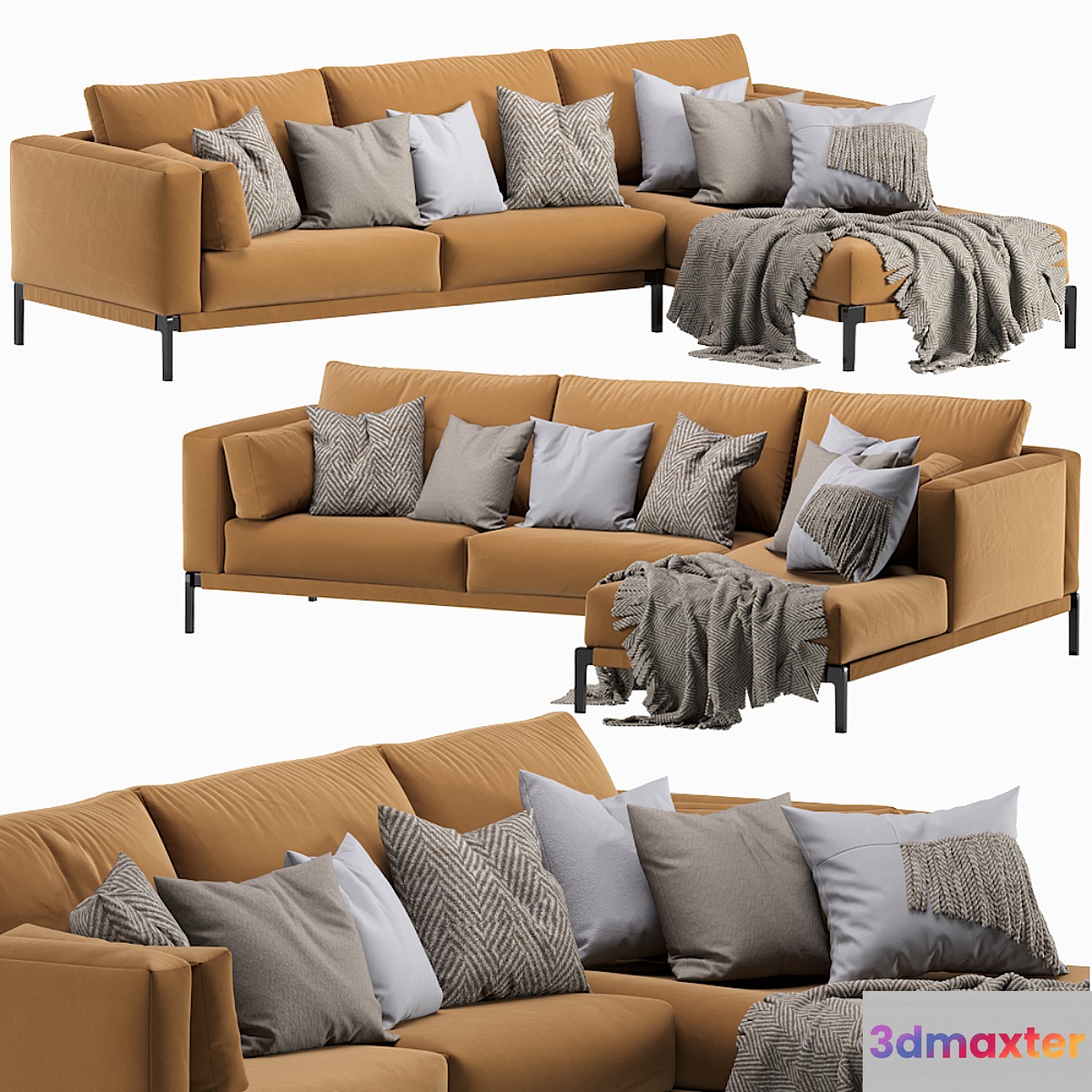 Flexform Romeo Chaise Longue Sofa