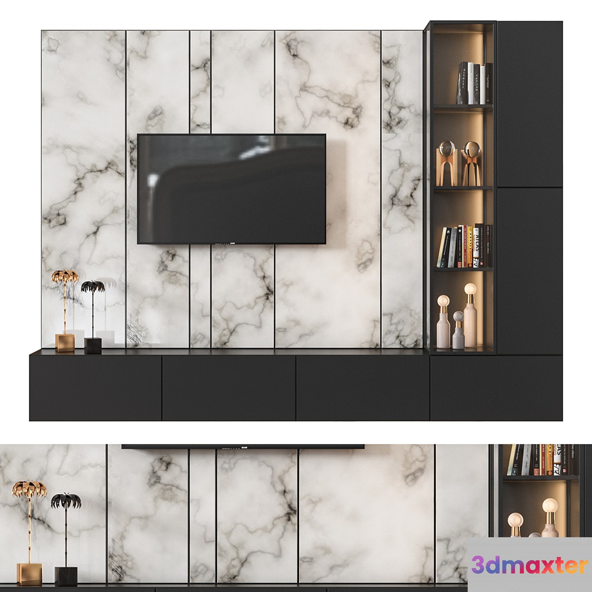 TV Wall 05 3D Max