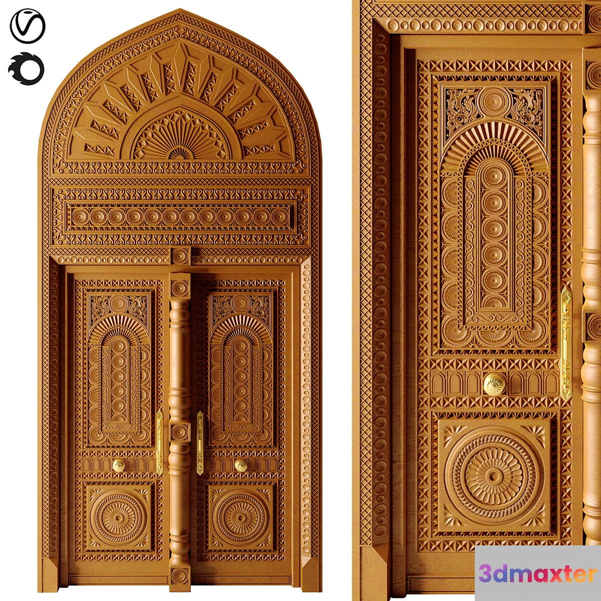 Classic Door N02 3D Max