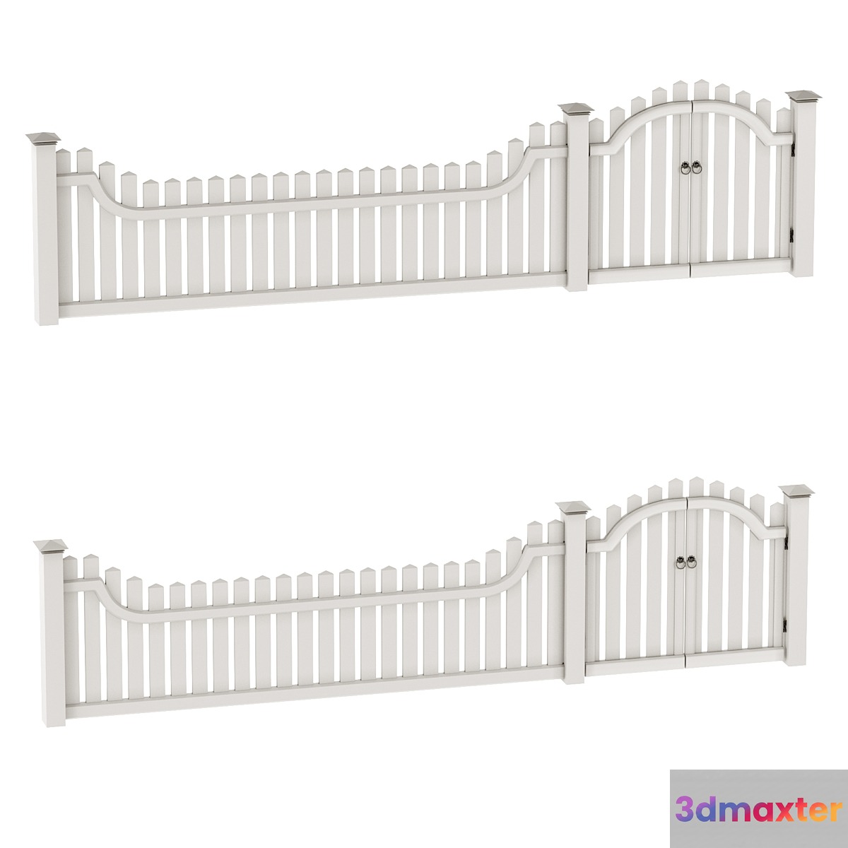 PVC fence 3D Max