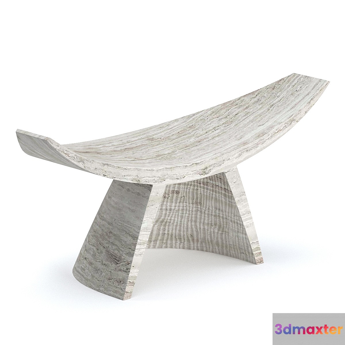 Partera travertine stool