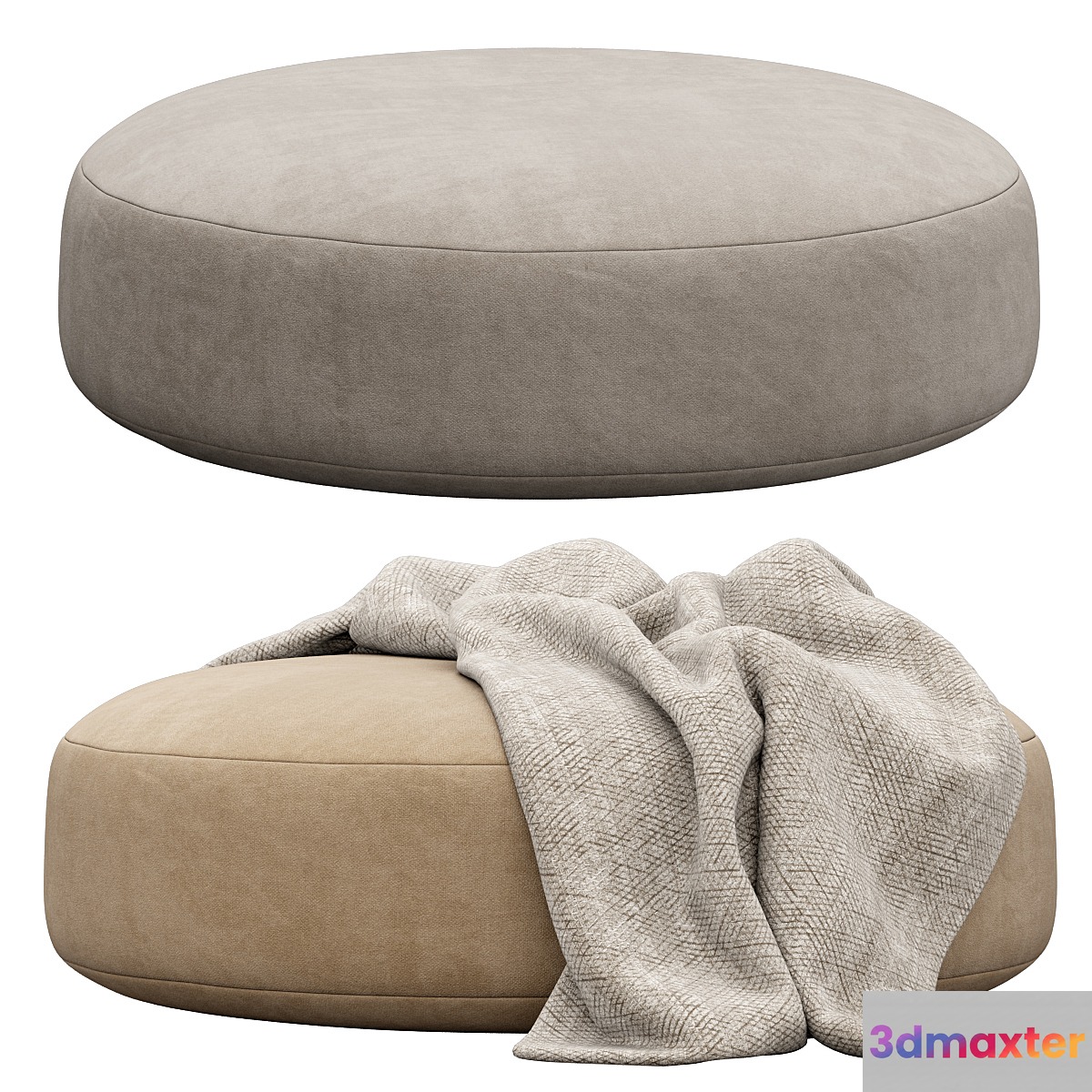 Round pouf by bloomingville 3D Max