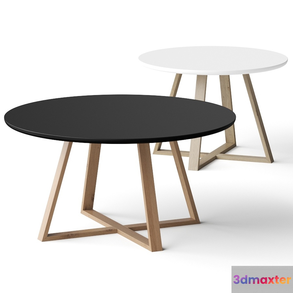 Nordic Studio Minimalist Creative Round Coffee Tables 3D Max