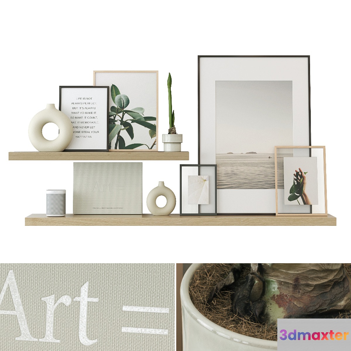 Decorative set on shelves - No.2