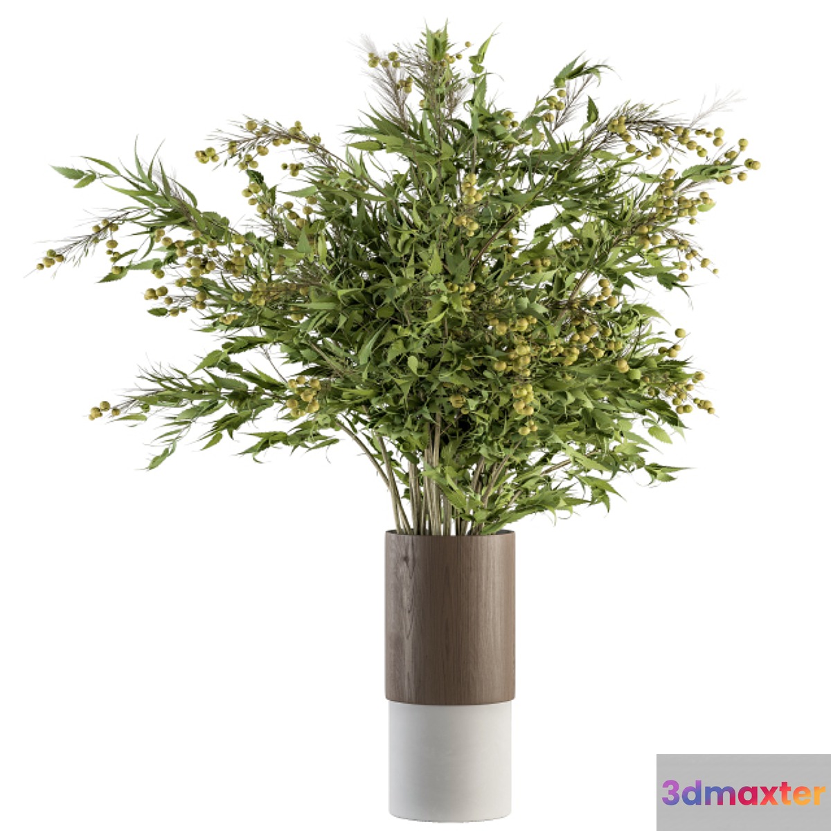 Bouquet - Green Branch in vase 58 3D Max