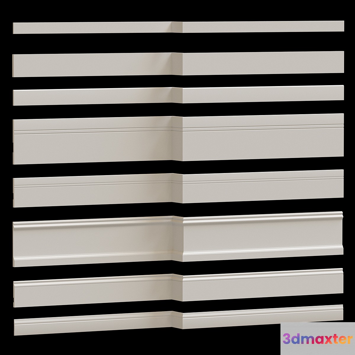 Ultrawood - skirting boards collection 5 3D Max