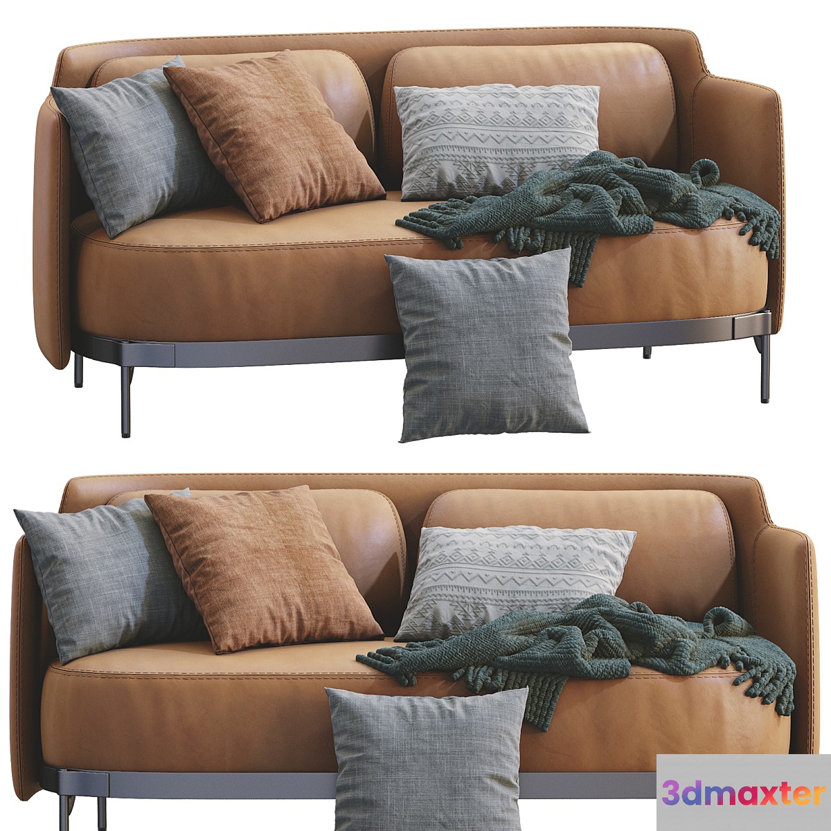 Minotti Tape Leather Sofa 3D Max