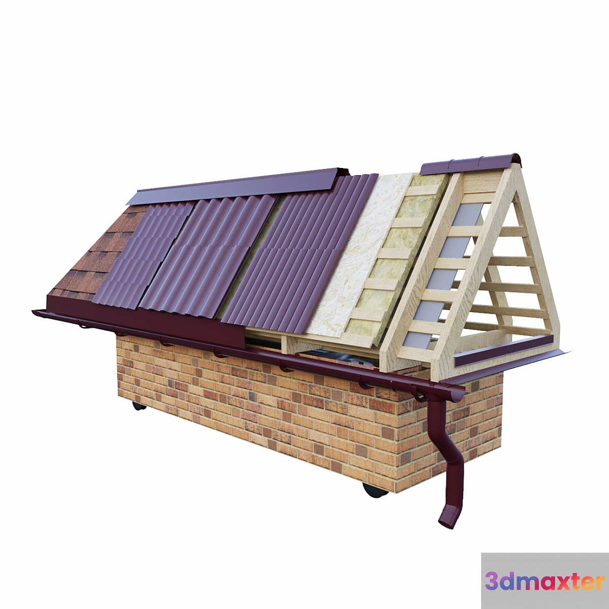 Booth Types of roof 3D Max