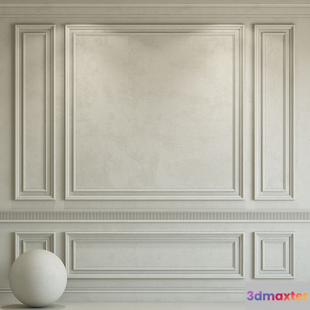 Decorative plaster with molding 185 3D Max