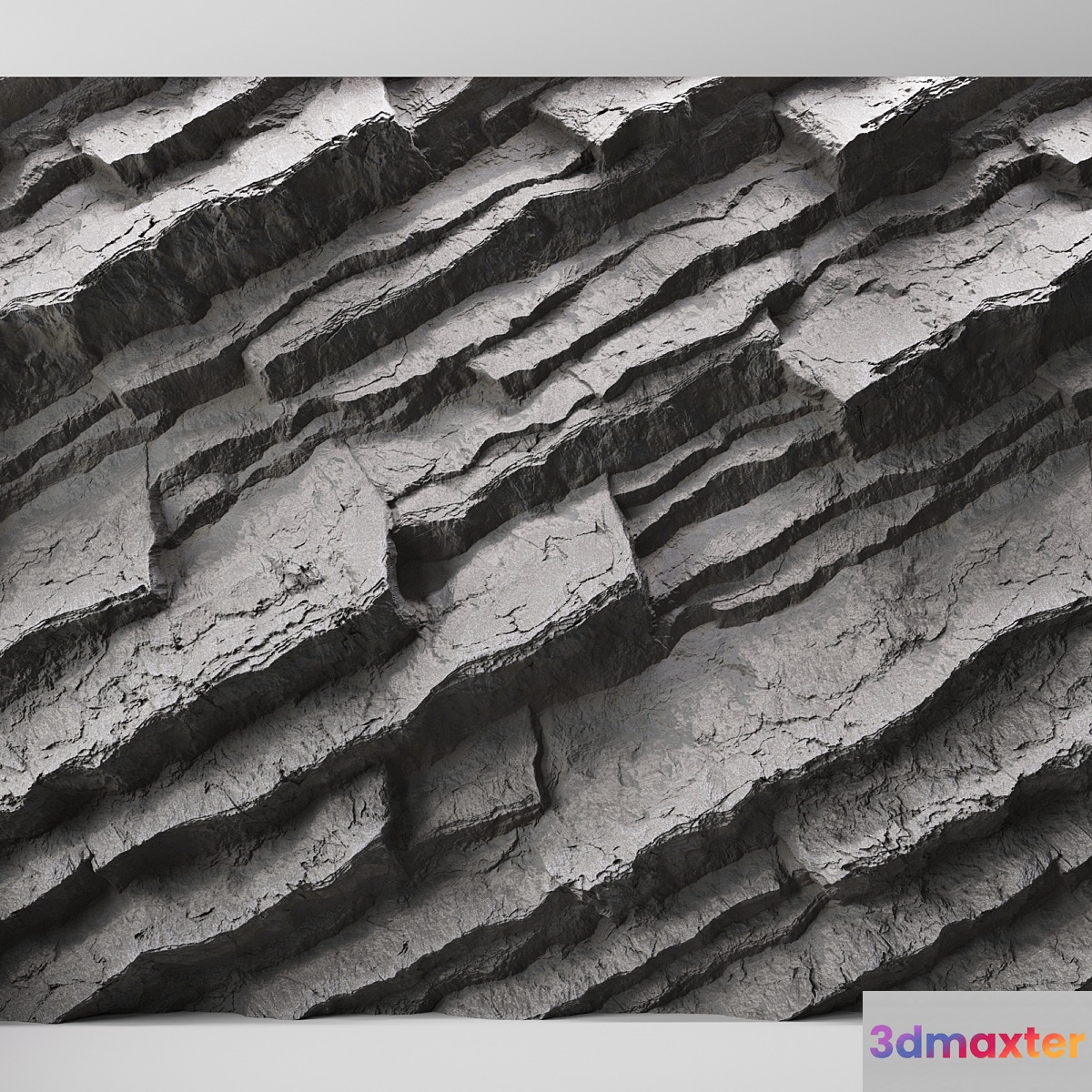 Rock cliff wall №26 3D Max