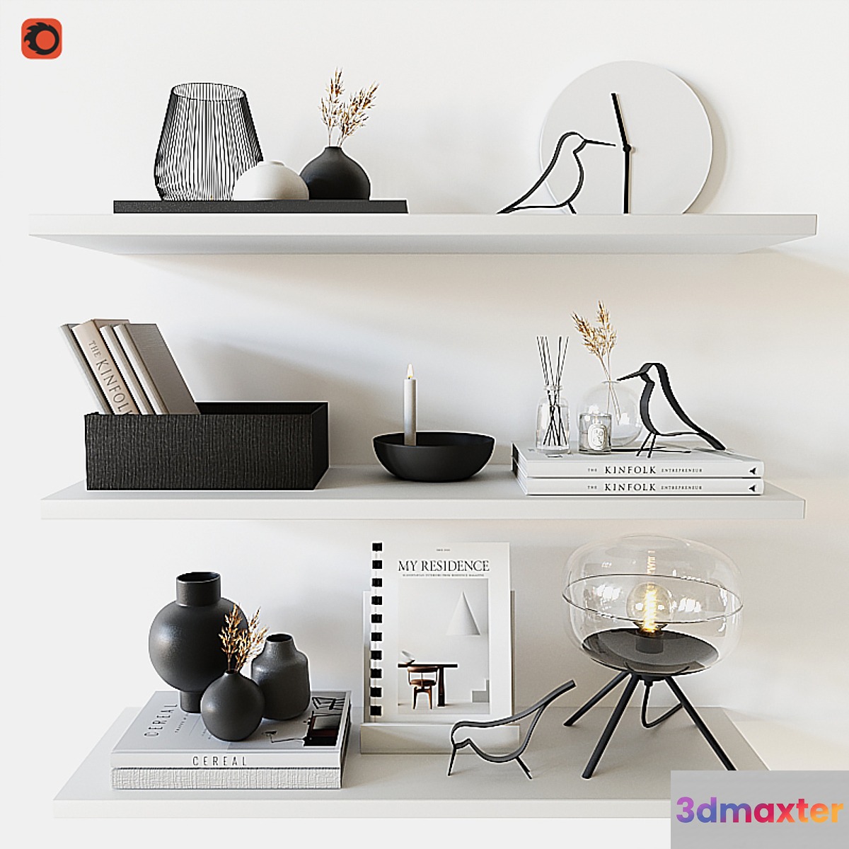 Decorative shelf 07 3D Max
