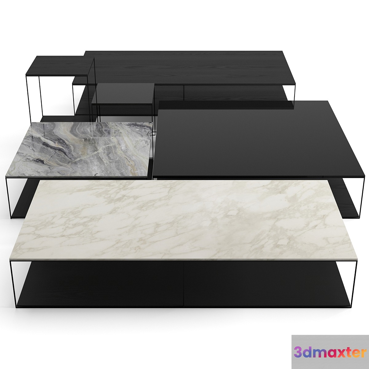 Minotti Liam coffee table set 3D Max